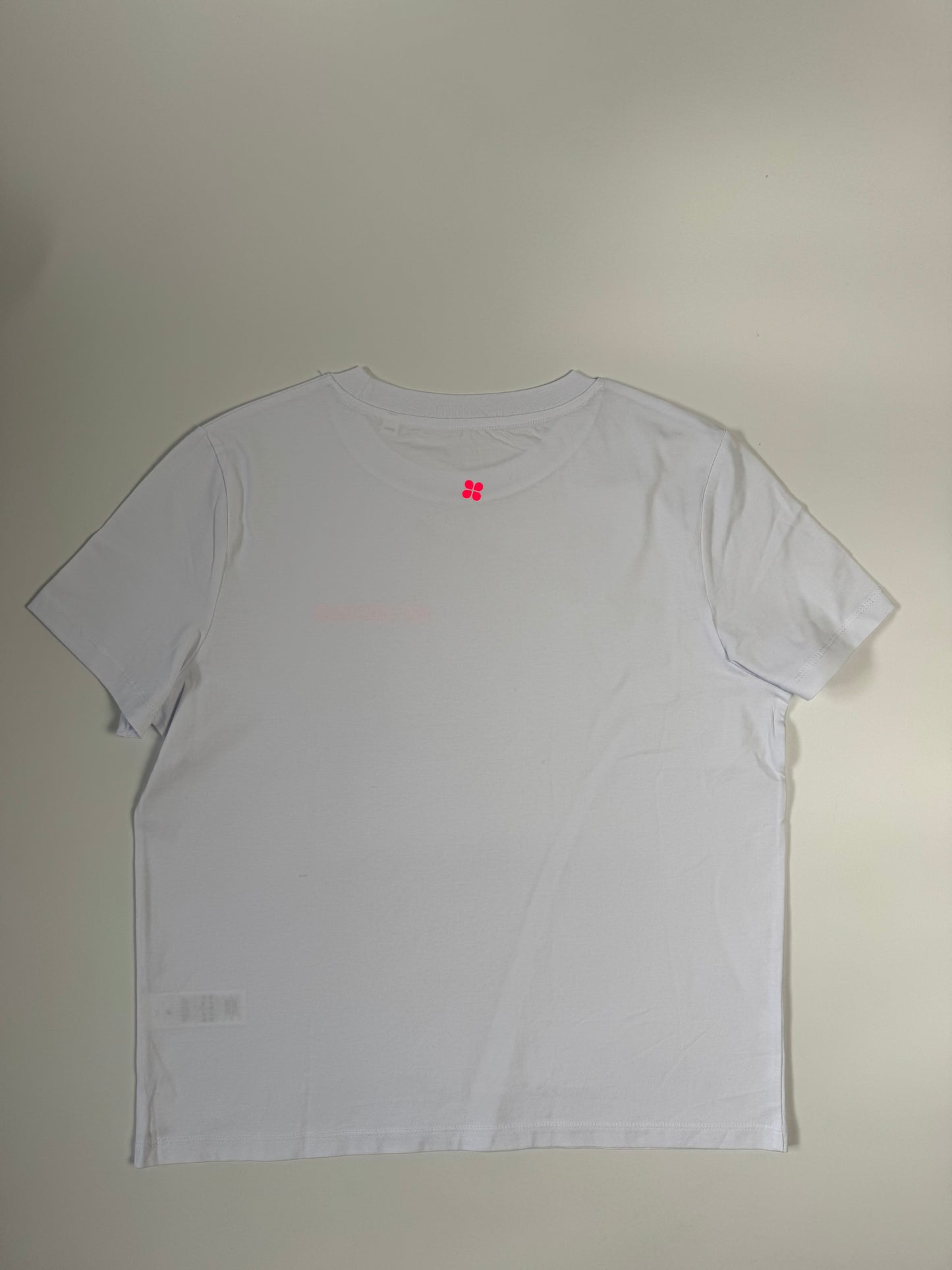 T-Shirt Frauen ‚Be unique’, Weiß / Neon Pink