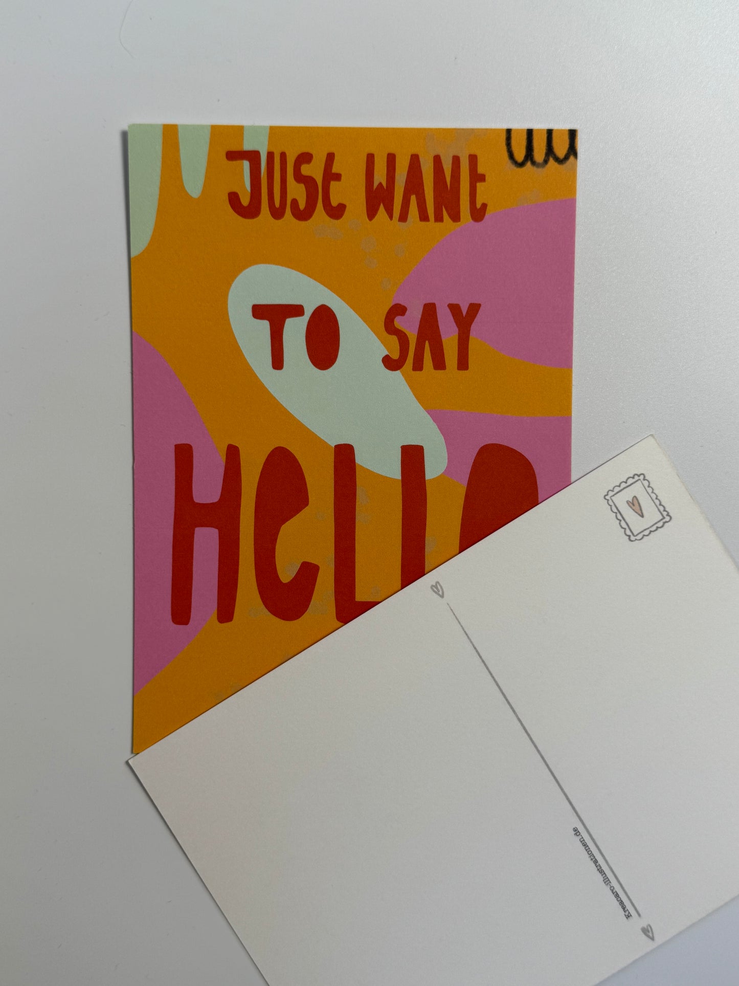 Postkarte, ‚Just want to say hello’ A6