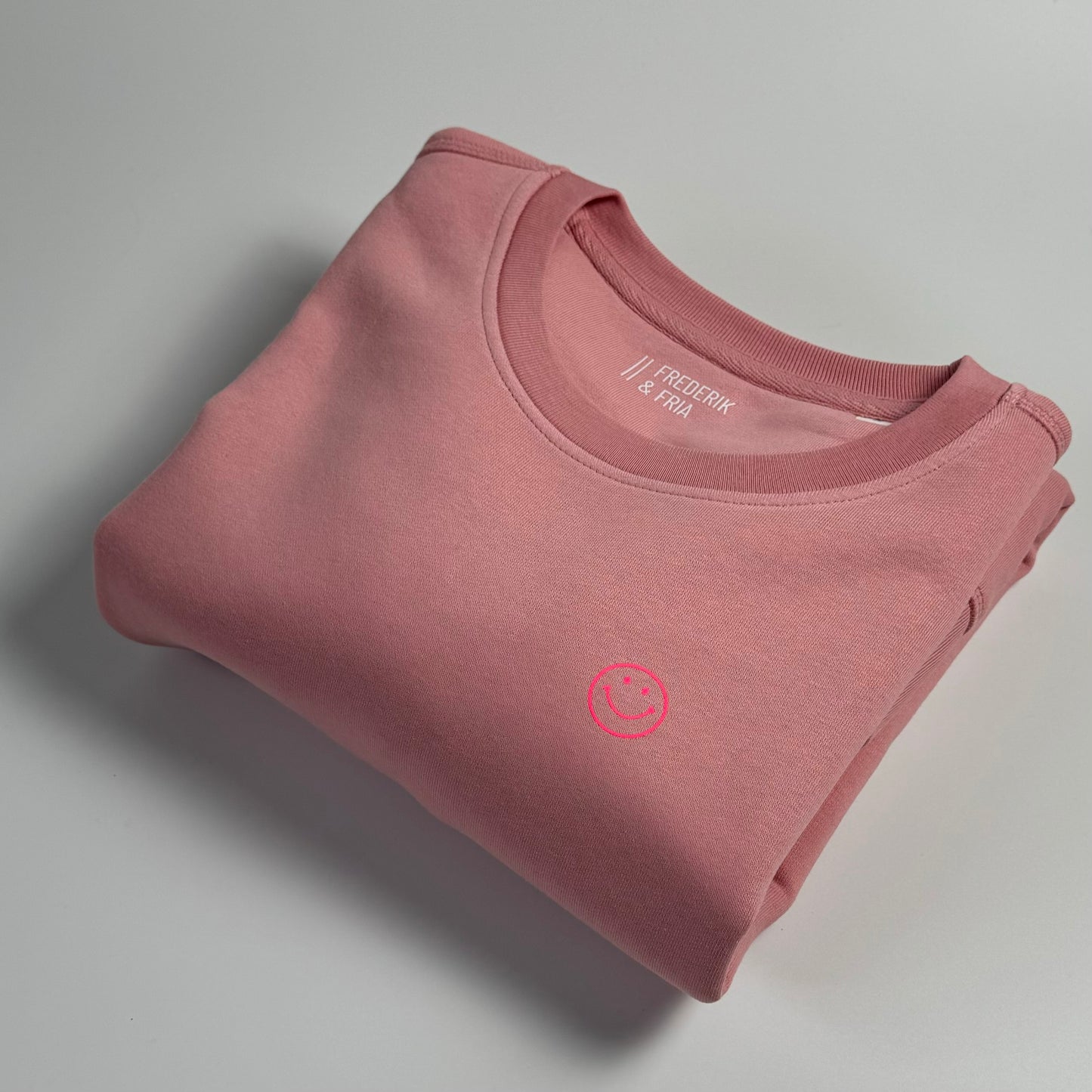 Sweatshirt Unisex Smiley: Canyon Pink / Neon Pink