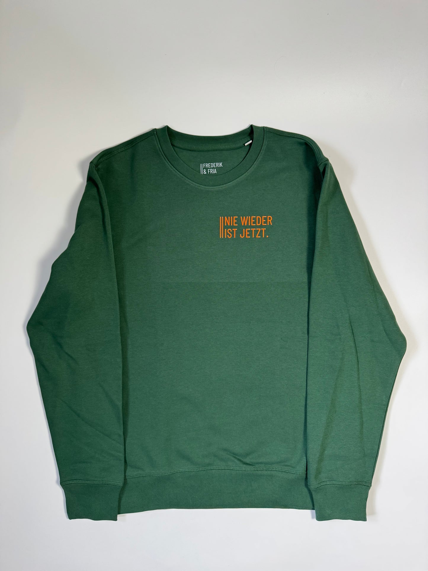 Sweatshirt Unisex, ‚Nie wieder ist jetzt.‘