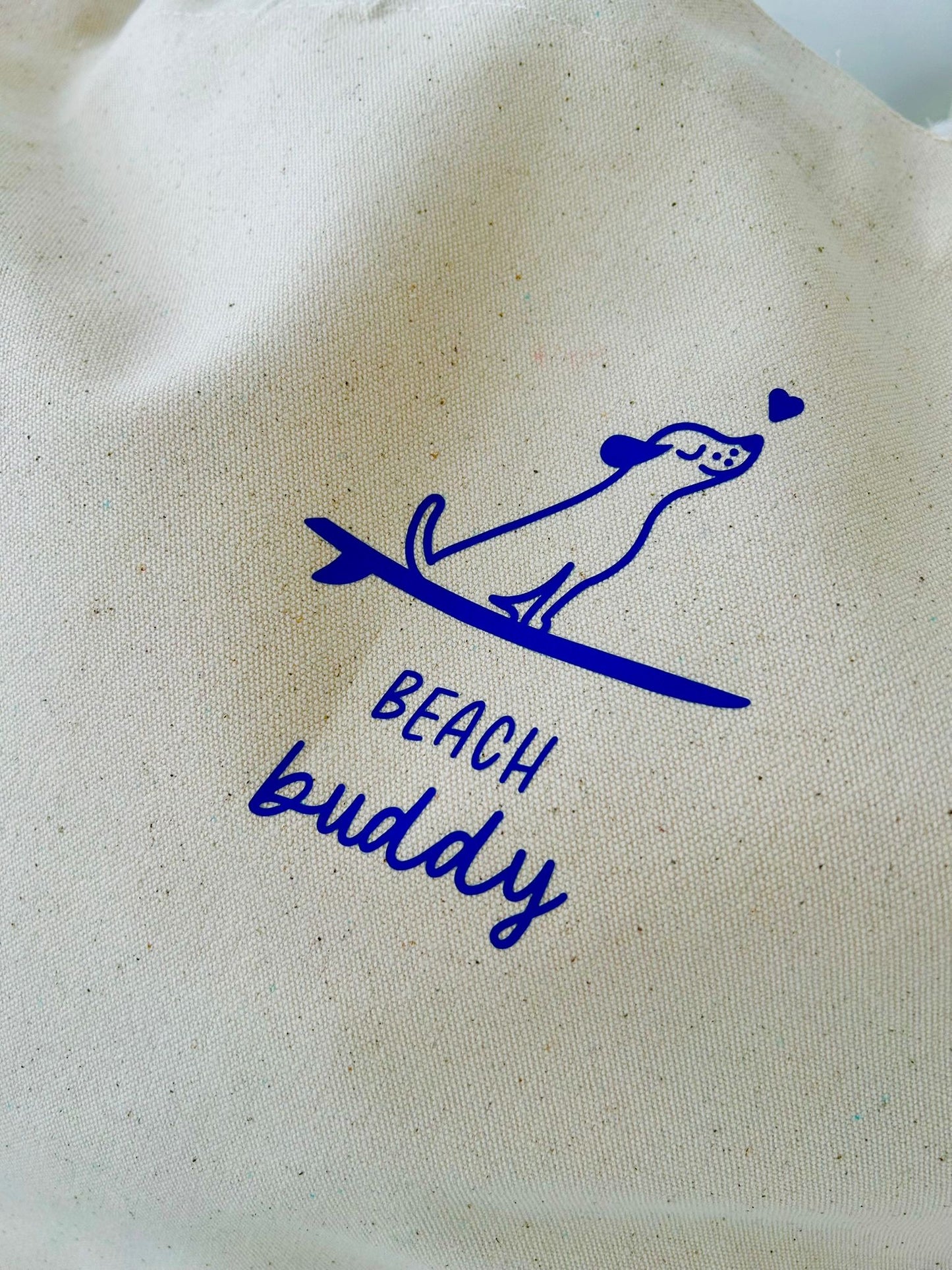 Strandtsche, Beach Buddy, Natural / Blau, Neon Orange