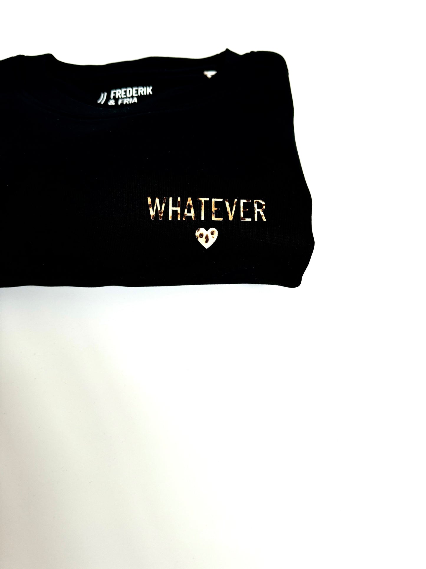 Sweatshirt Unisex 'Whatever.': Schwarz / Leo