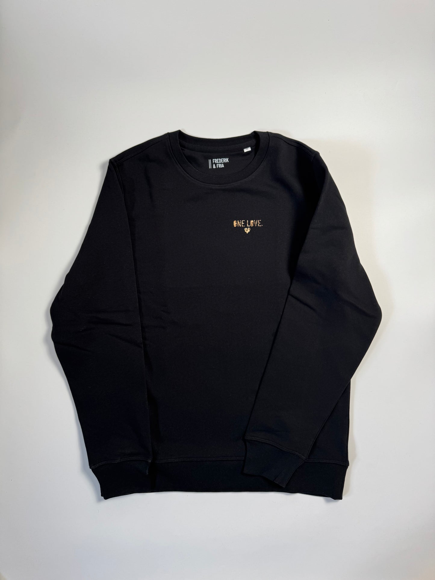 Sweatshirt Unisex 'One Love.': Schwarz / Leo