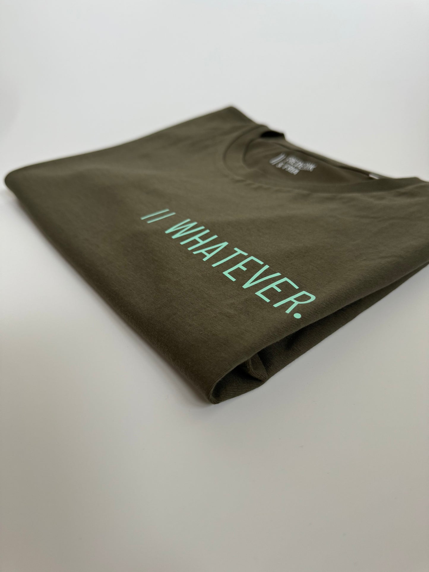 T-Shirt Unisex 'Whatever.': Khaki / Mint