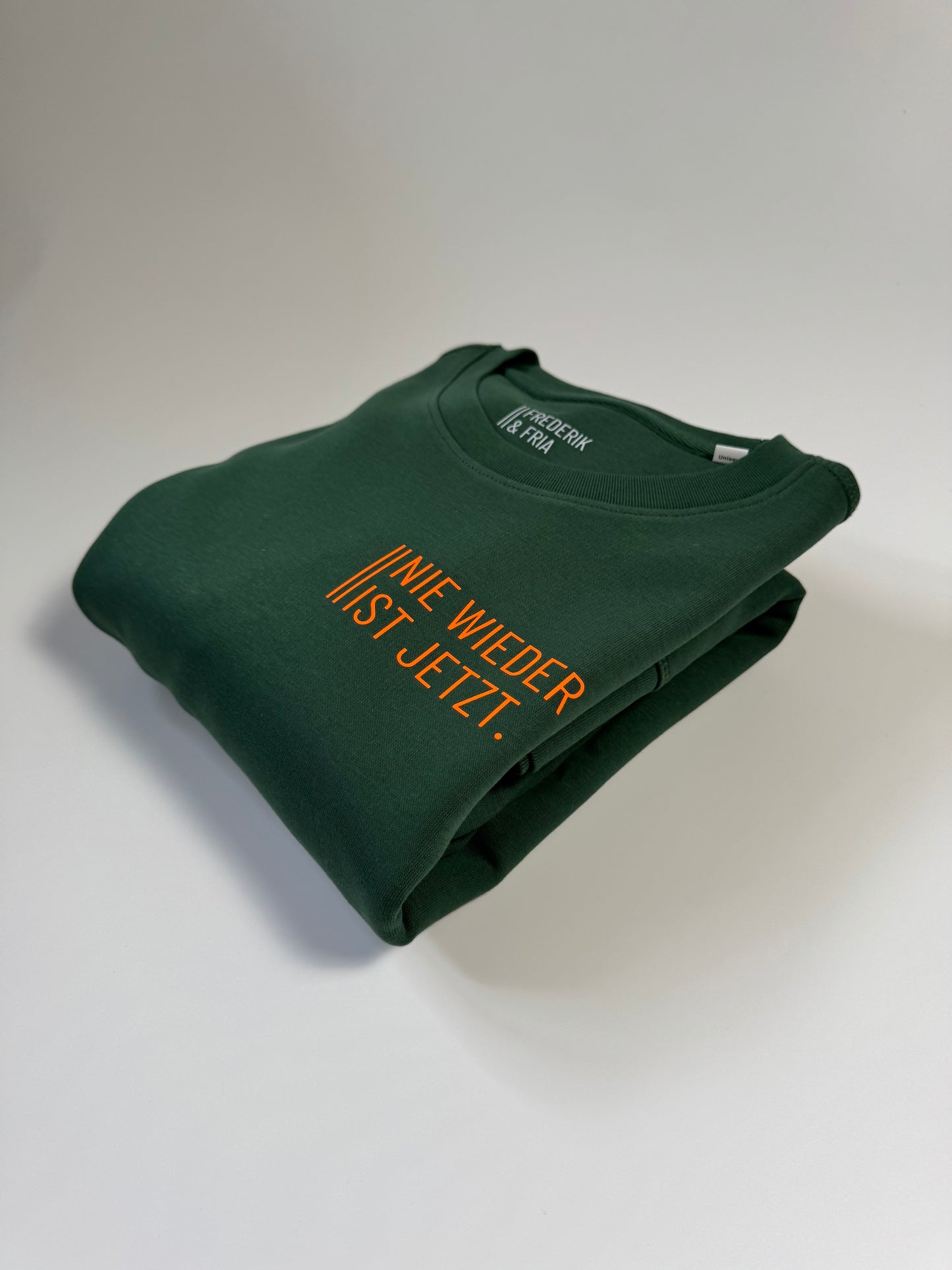 Sweatshirt Unisex, ‚Nie wieder ist jetzt.‘