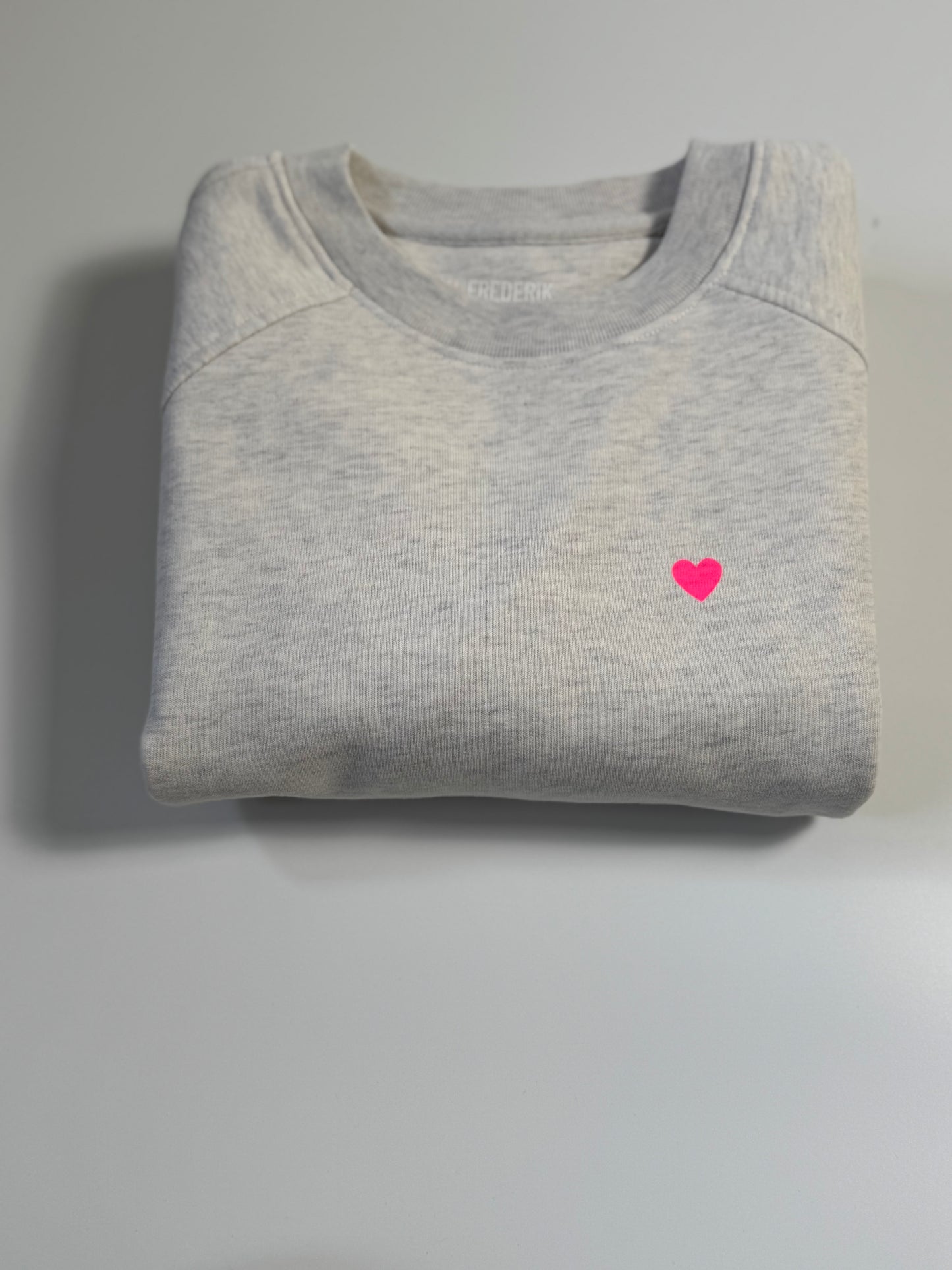Frauen-Sweatshirt 🖤': Creme Heather / Neon Pink