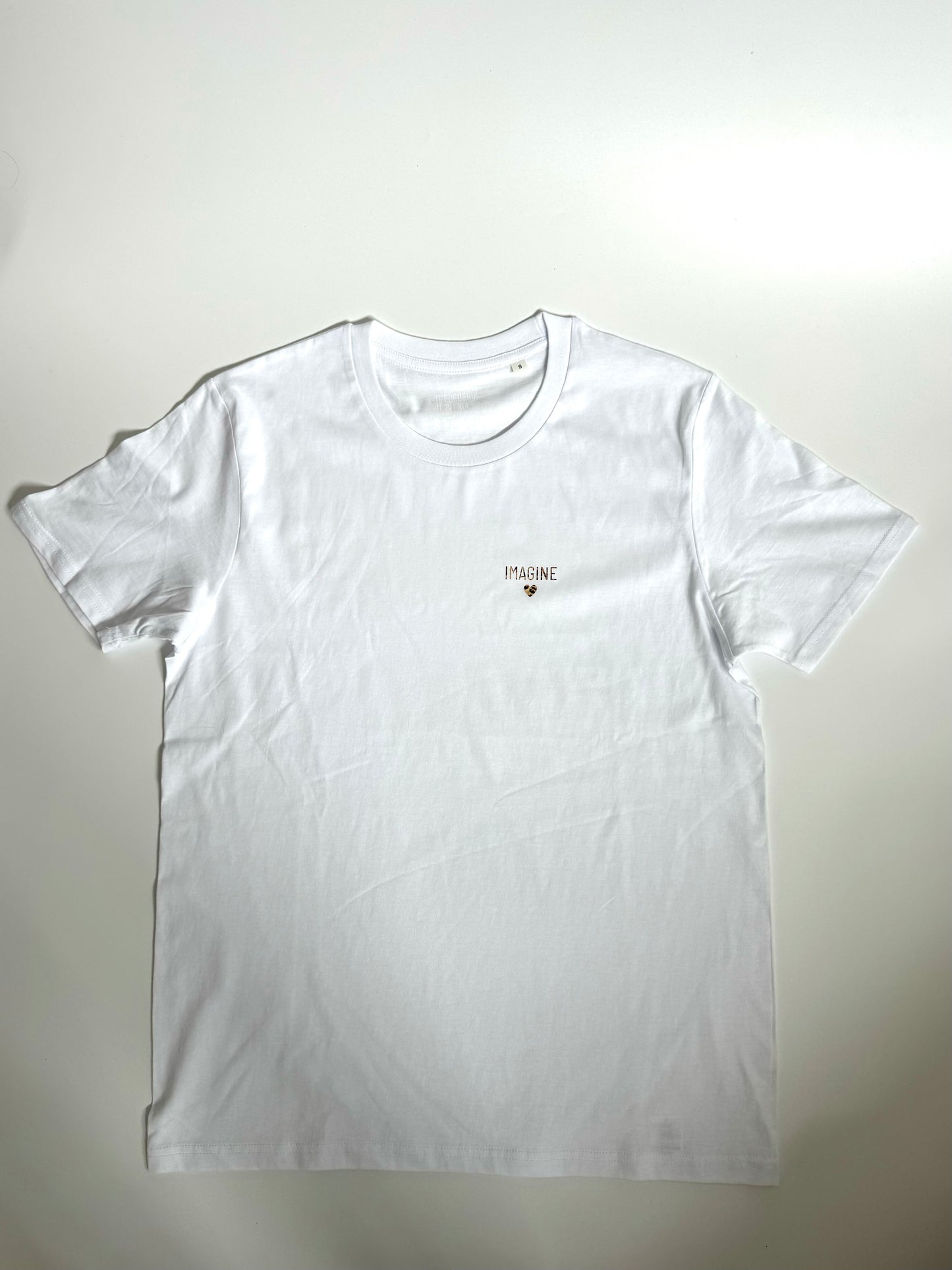 T-Shirt Unisex 'Imagine’, weiß / leo