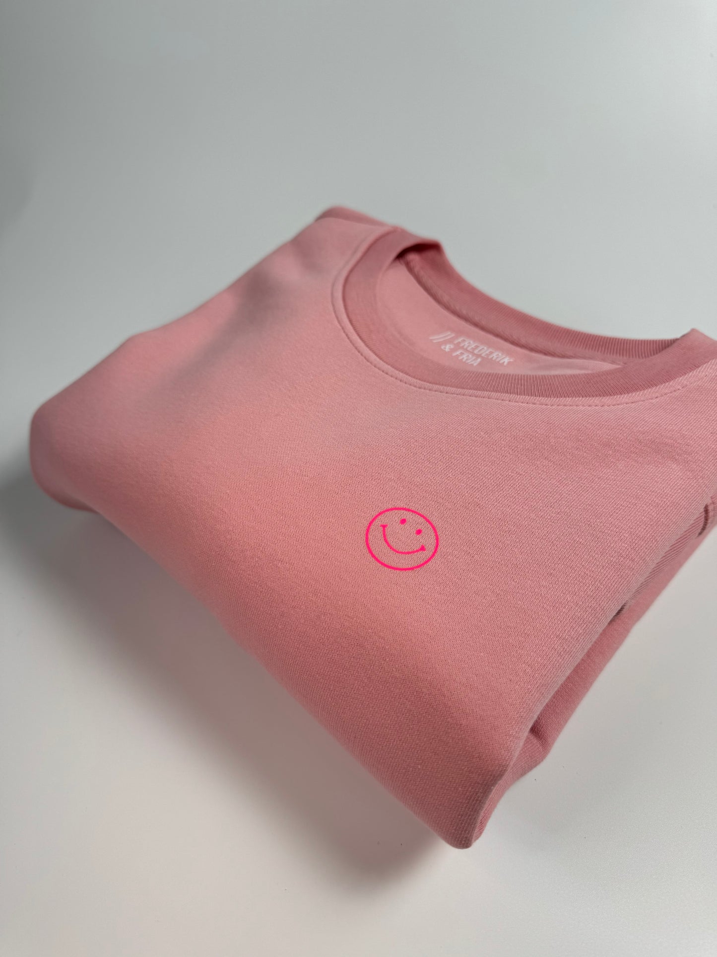 Sweatshirt Unisex Smiley: Canyon Pink / Neon Pink