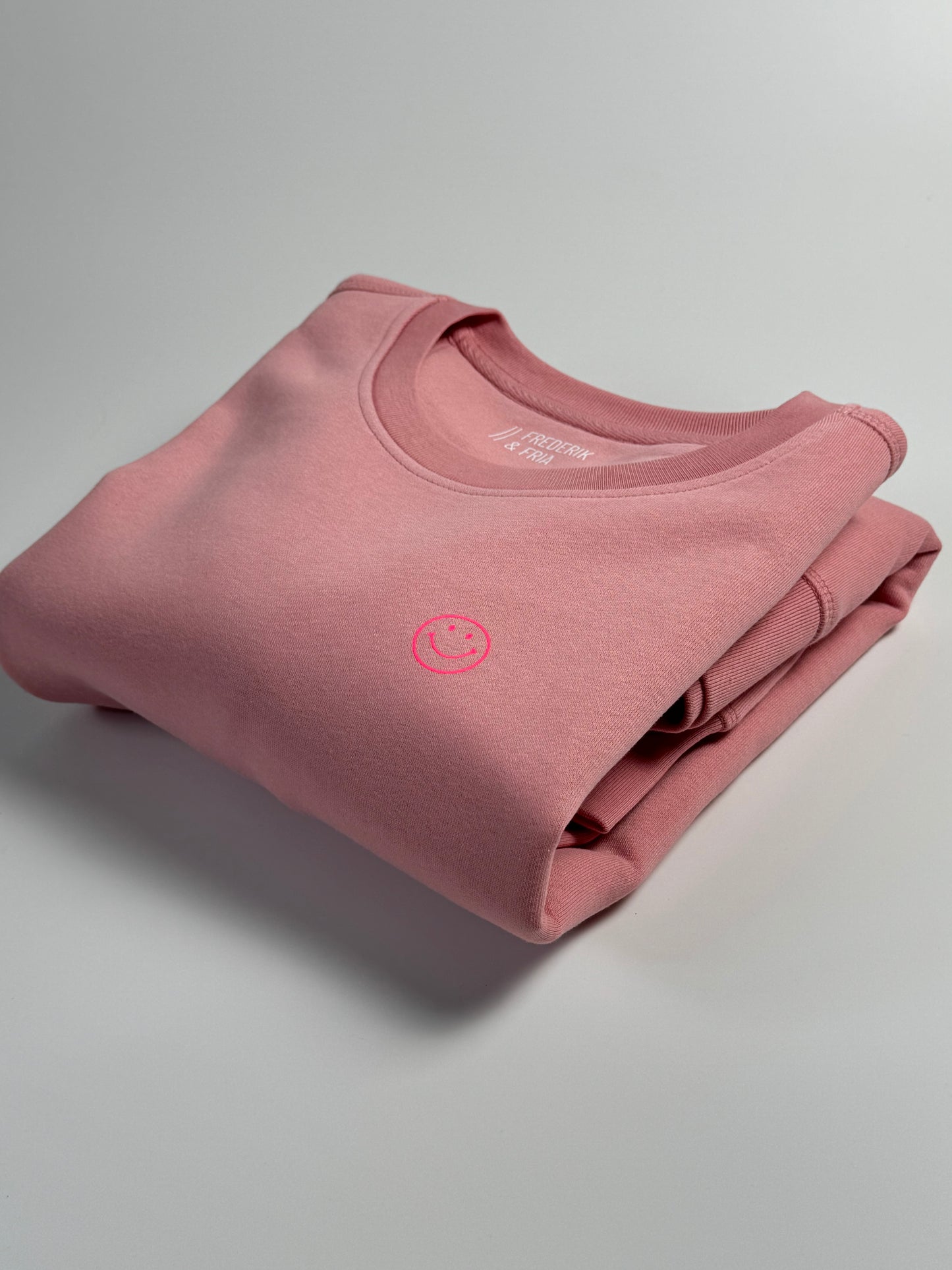 Sweatshirt Unisex Smiley: Canyon Pink / Neon Pink