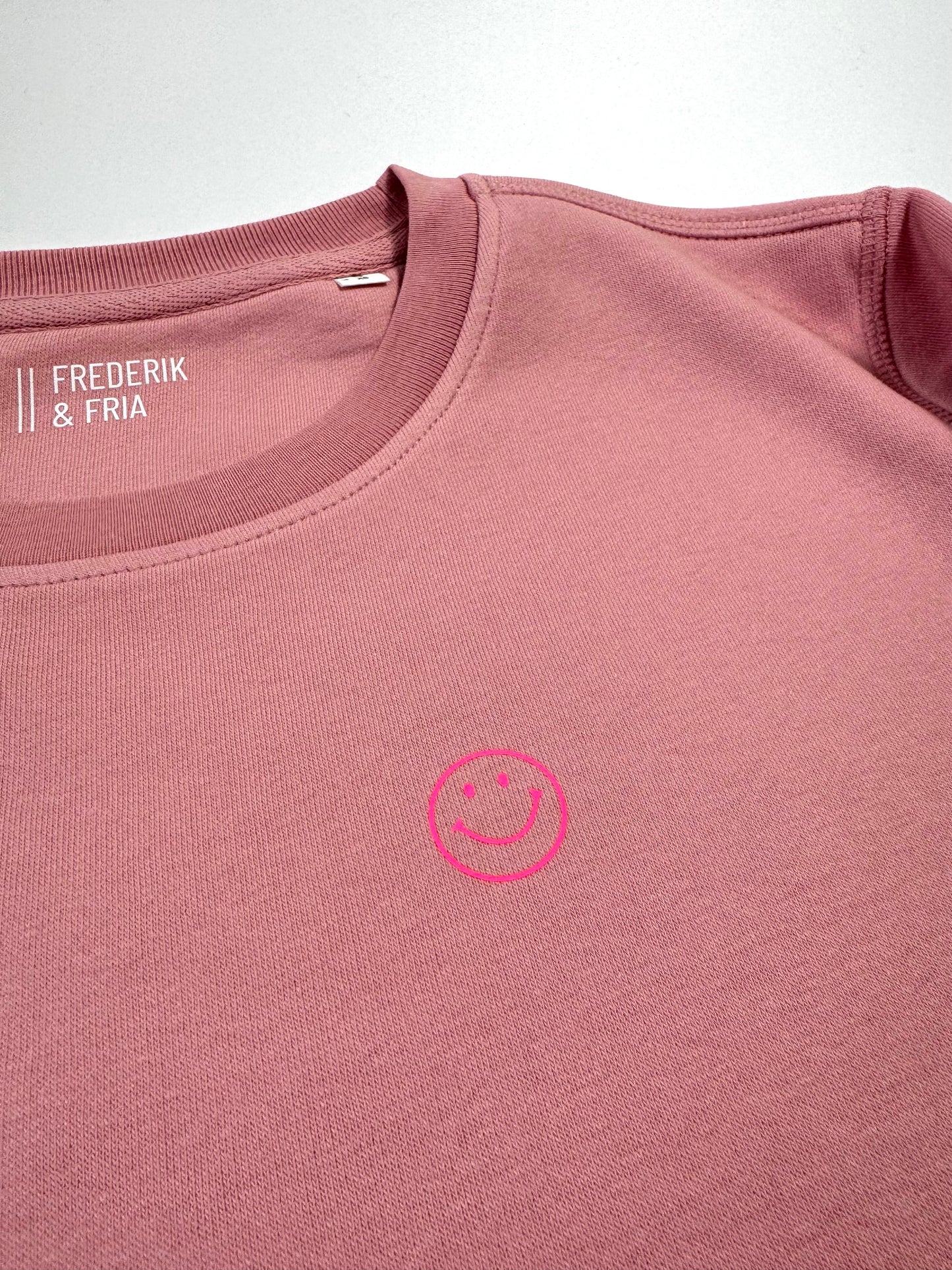 Sweatshirt Unisex Smiley: Canyon Pink / Neon Pink