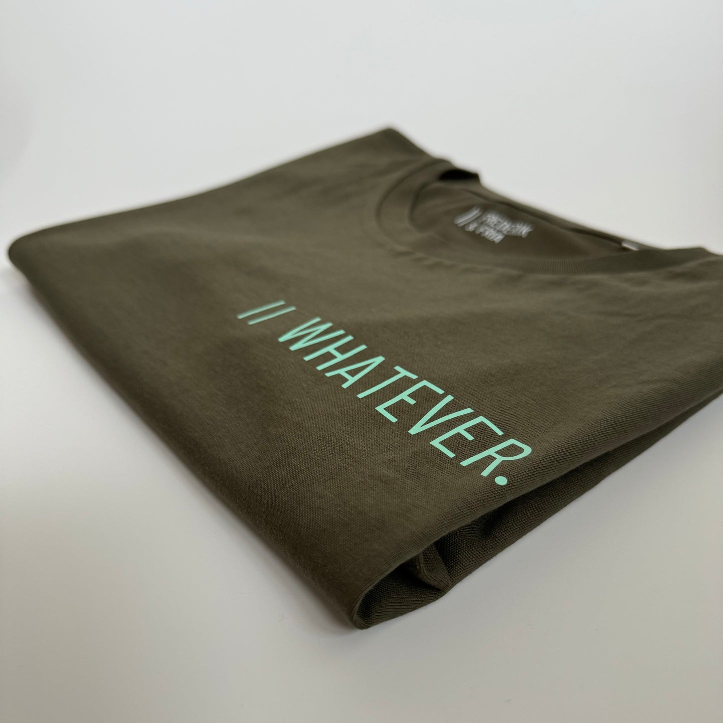 T-Shirt Unisex 'Whatever.': Khaki / Mint
