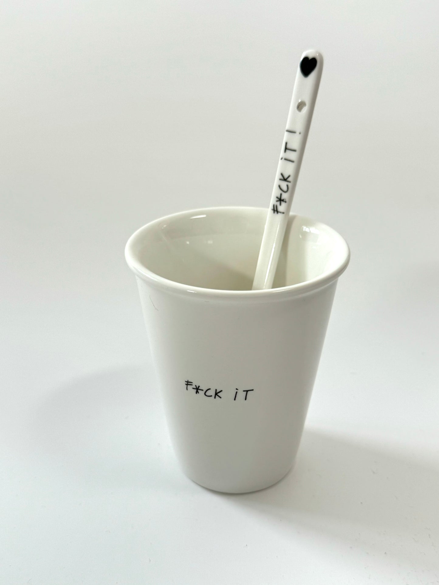 Löffel ‚Fuck It‘ Porzellan
