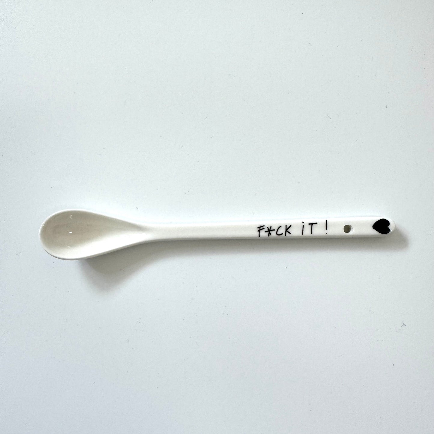 Löffel ‚Fuck It‘ Porzellan