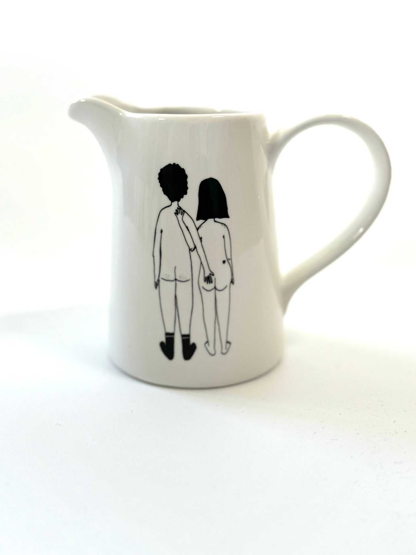 Milchkännchen ‚Naked Couple‘ Porzellan