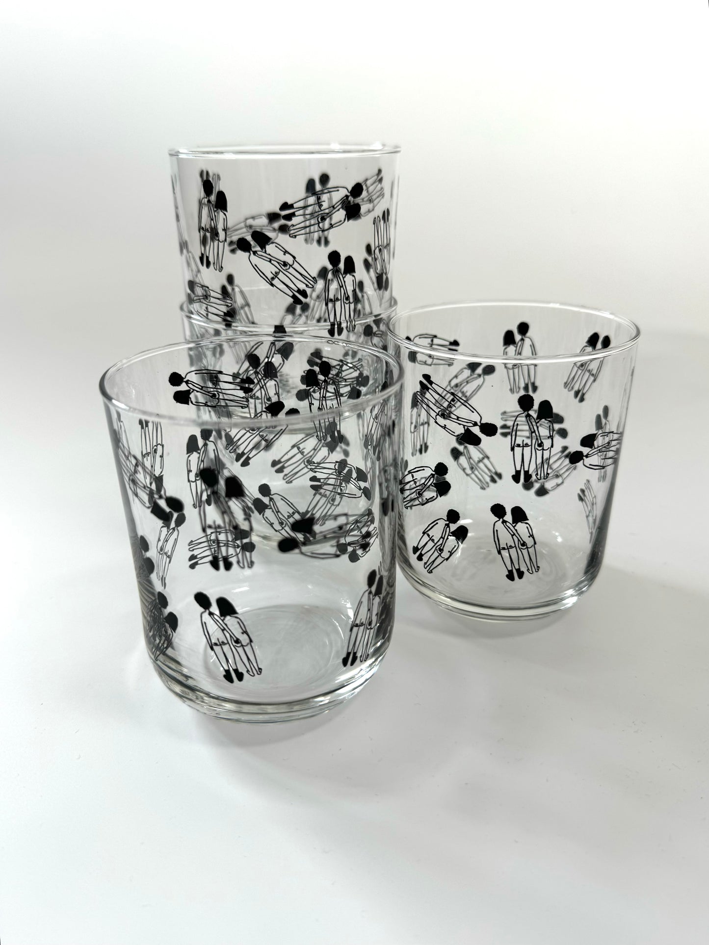 4 Gläser-Set 'Naked Couple'