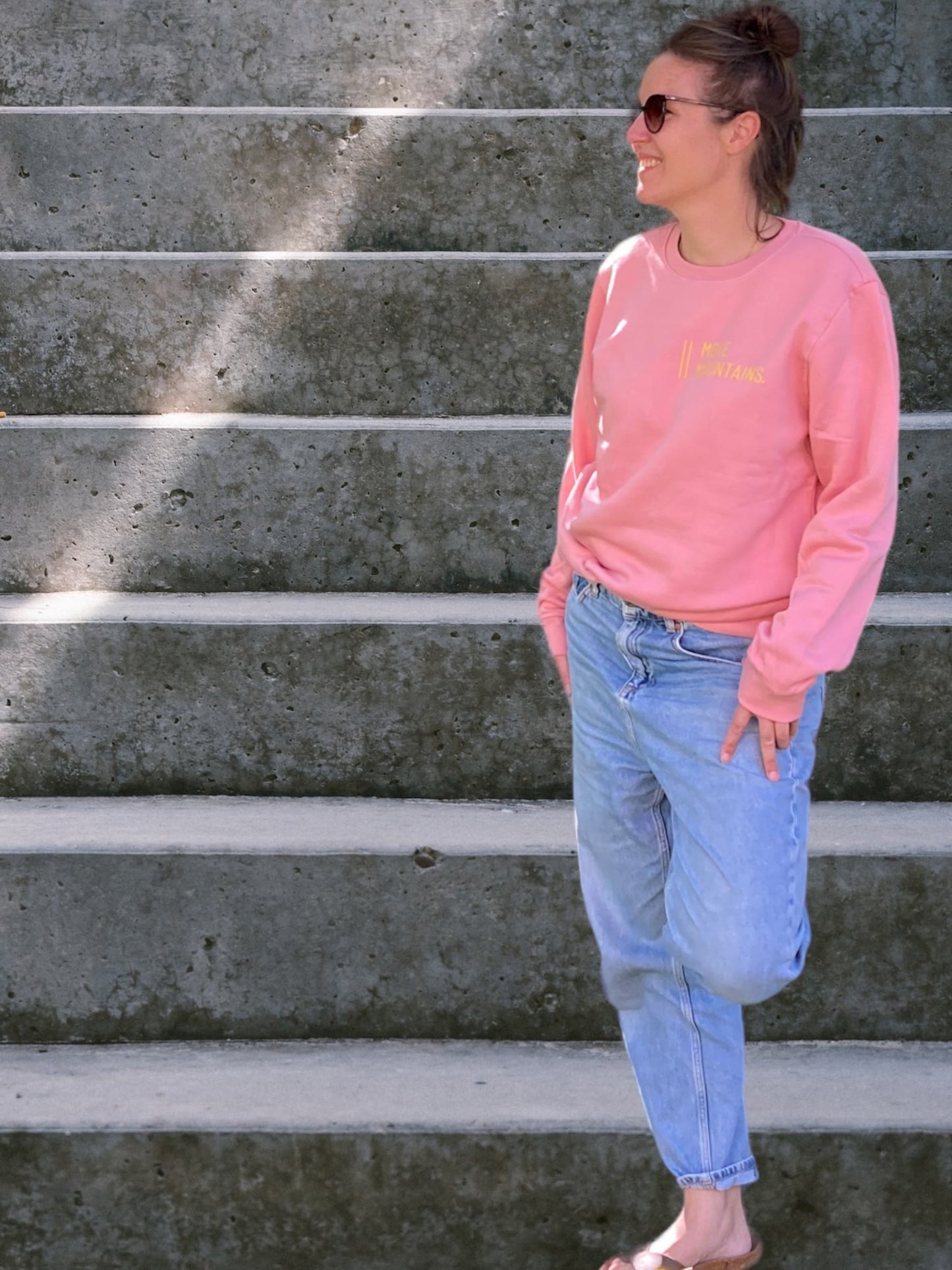 Sweatshirt Unisex 'Whatever.': Canyon Pink / Mint