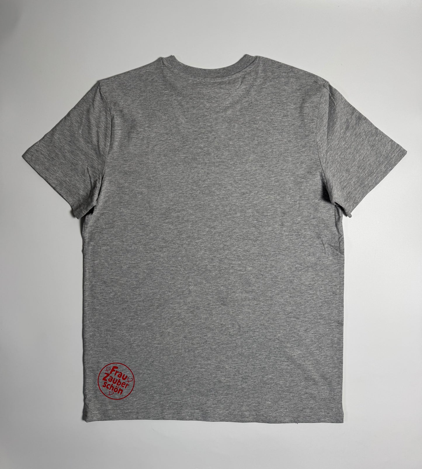 T-Shirt Unisex, Frau Zauberschön, Grau / Rot