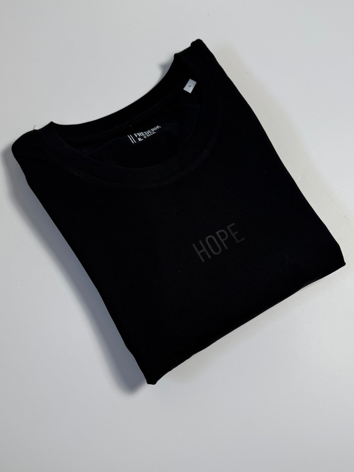 T-Shirt Unisex, Hope: Schwarz / Schwarz