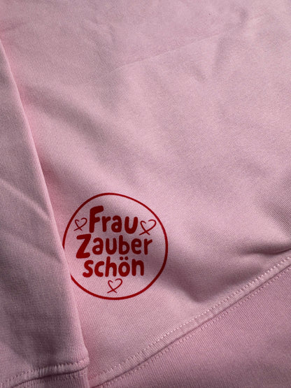 Hoodie Unisex, Frau Zauberschön: Rosa / Rot
