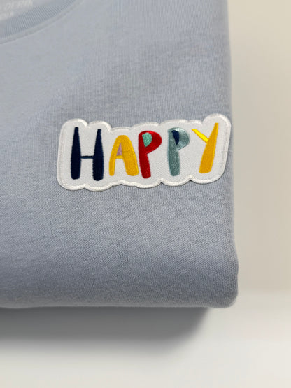 Sweatshirt Unisex 'HAPPY.': Serene Blue