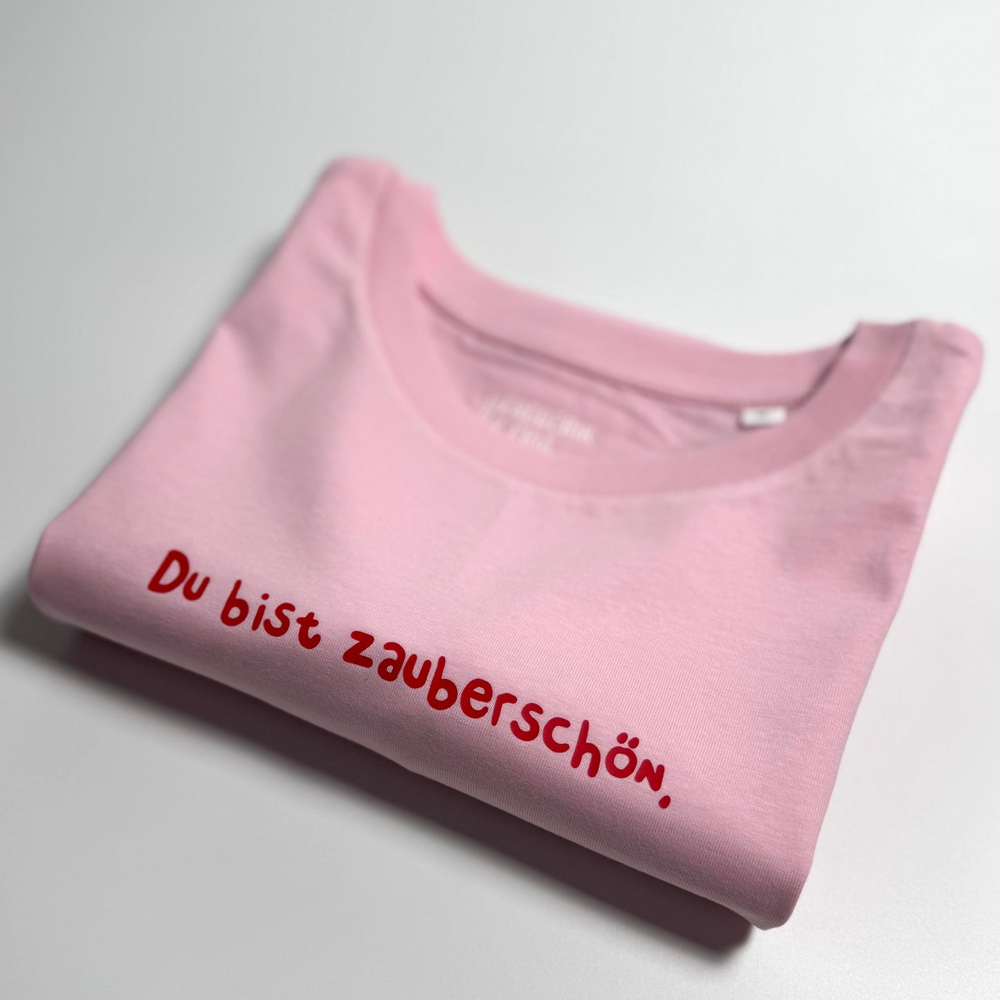 T-Shirt Frauen, Rundhals, Frau Zauberschön, Rosa / Rot