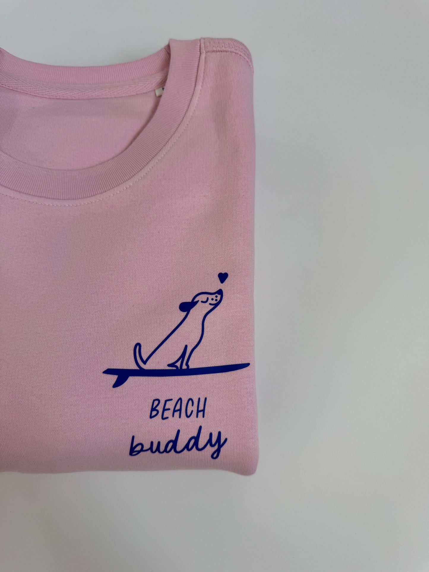 Sweatshirt Unisex ‚Beach Buddy‘, Rosa / Blau