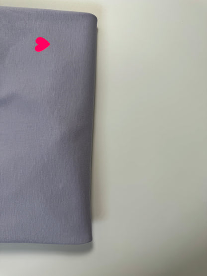 T-Shirt Frauen Herzdruck (B): Lila / Neon Pink