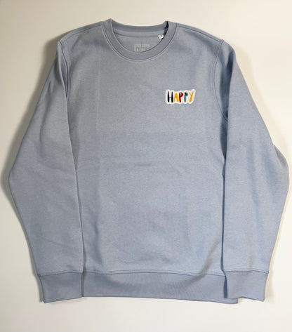 Sweatshirt Unisex 'HAPPY.': Serene Blue