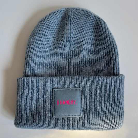 Mütze, 'Hangry.', blau / neon pink