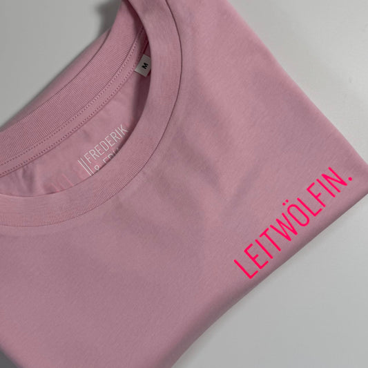 T-Shirt Frauen  'Leitwölfin / Leitwolf.': Rosa / Neon Pink