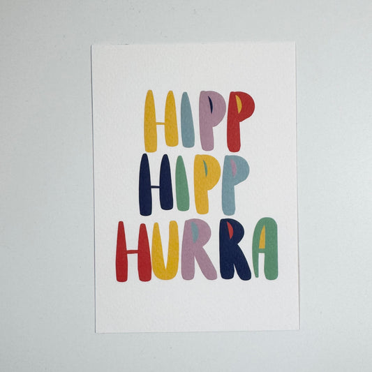 Postkarte, ‚Hipp Hipp Hurra‘, A6