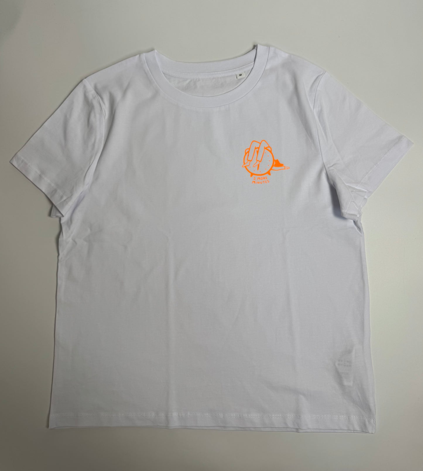 T-Shirt, Frauen, Relax, Weiß / Neon Pink, Neon Orange