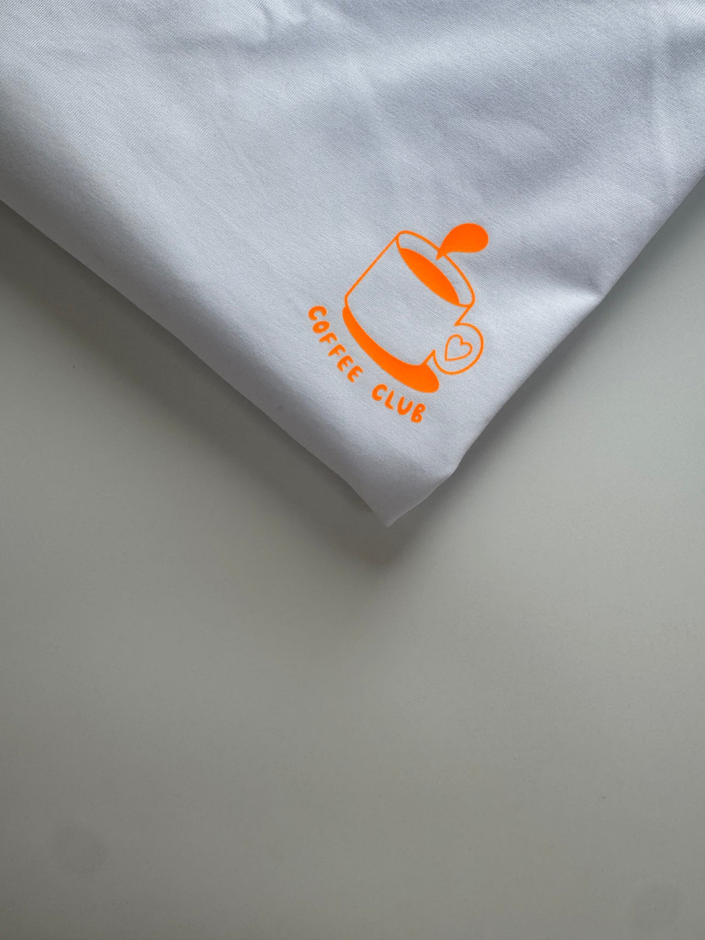 T-Shirt, Frauen, Coffee Club, Weiß / Neon Pink, Neon Orange