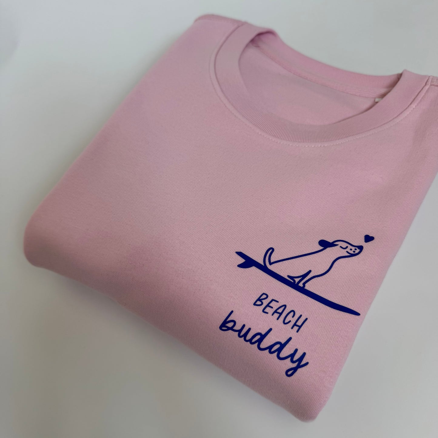 Sweatshirt Unisex ‚Beach Buddy‘, Rosa / Blau