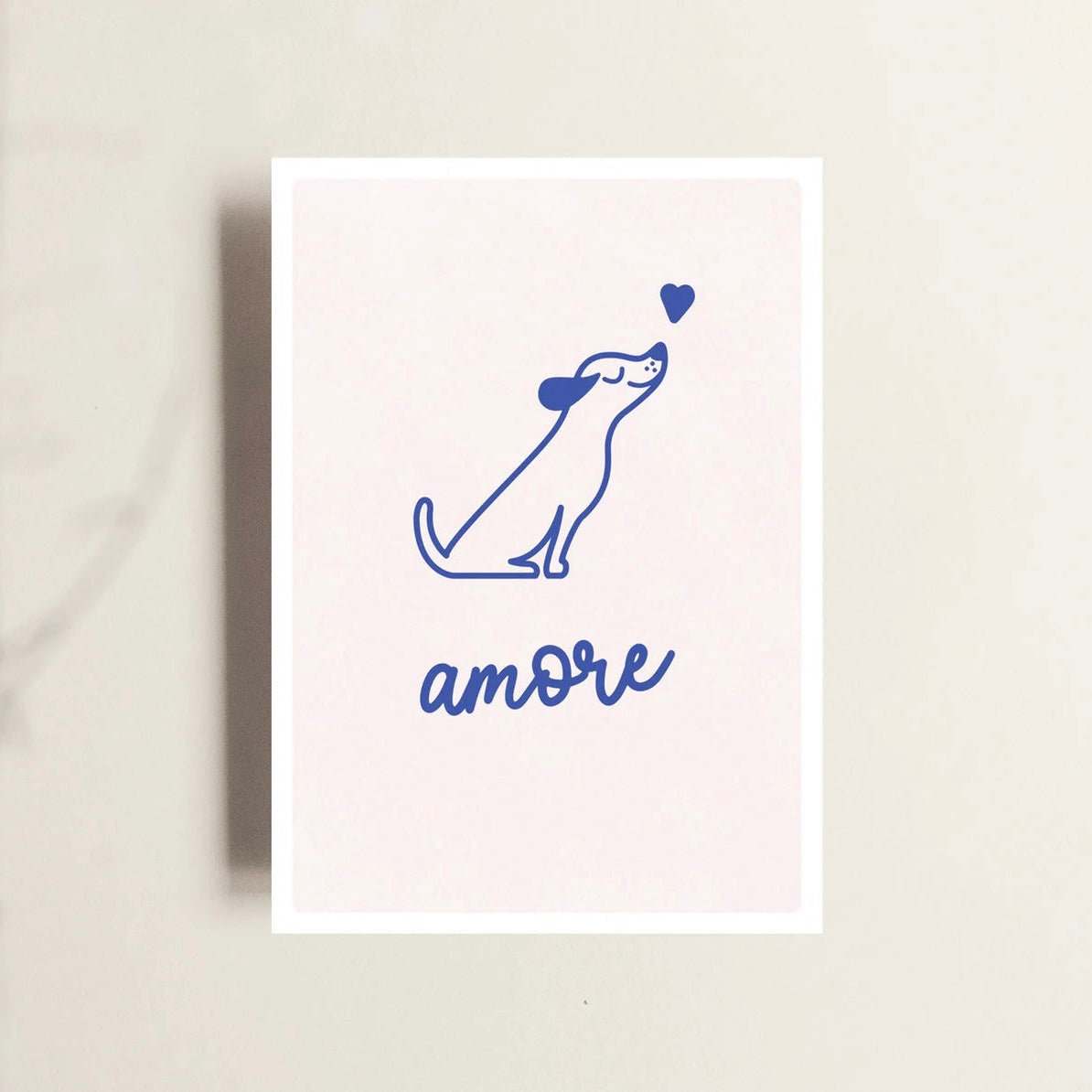 Postkarte Hund Amore