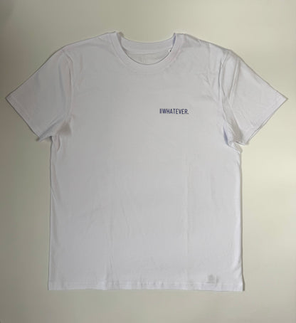 T-Shirt Unisex 'Whatever.': weiß / blau