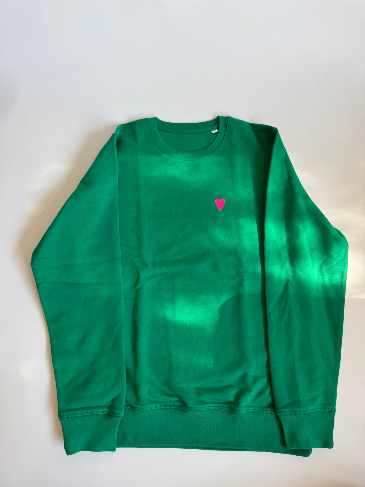 Sweatshirt Unisex, Herz, Grün | Neon Pink