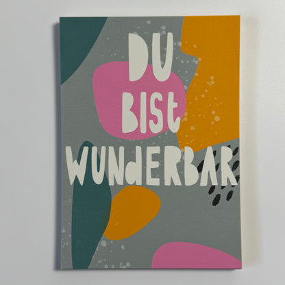 Postkarte, ‚du bist wunderbar‘, A6