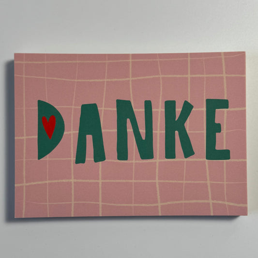 Postkarte, ‚Danke’ A6