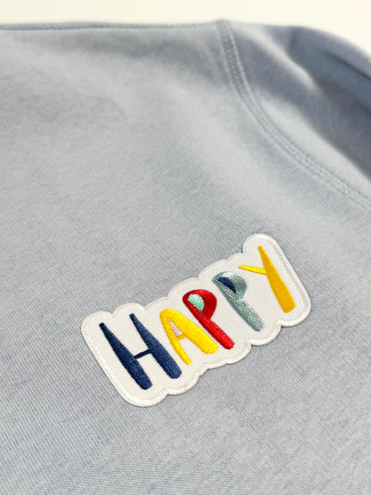 Sweatshirt Unisex 'HAPPY.': Serene Blue