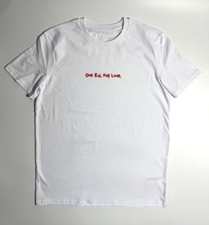T-Shirt Unisex, Frau Zauberschön, Weiß / Rot