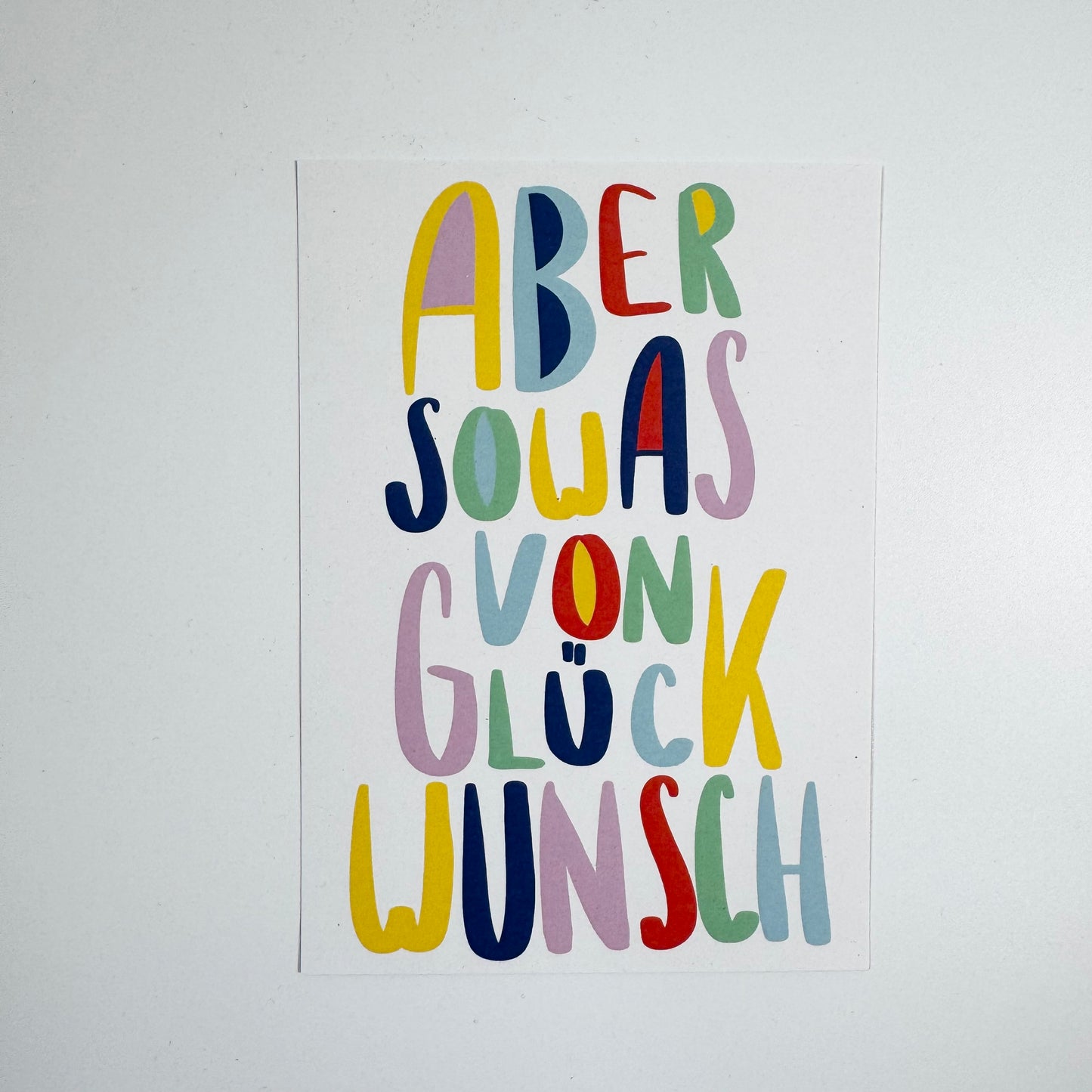 Postkarte ‚Aber sowas von Glückwunsch‘, A6