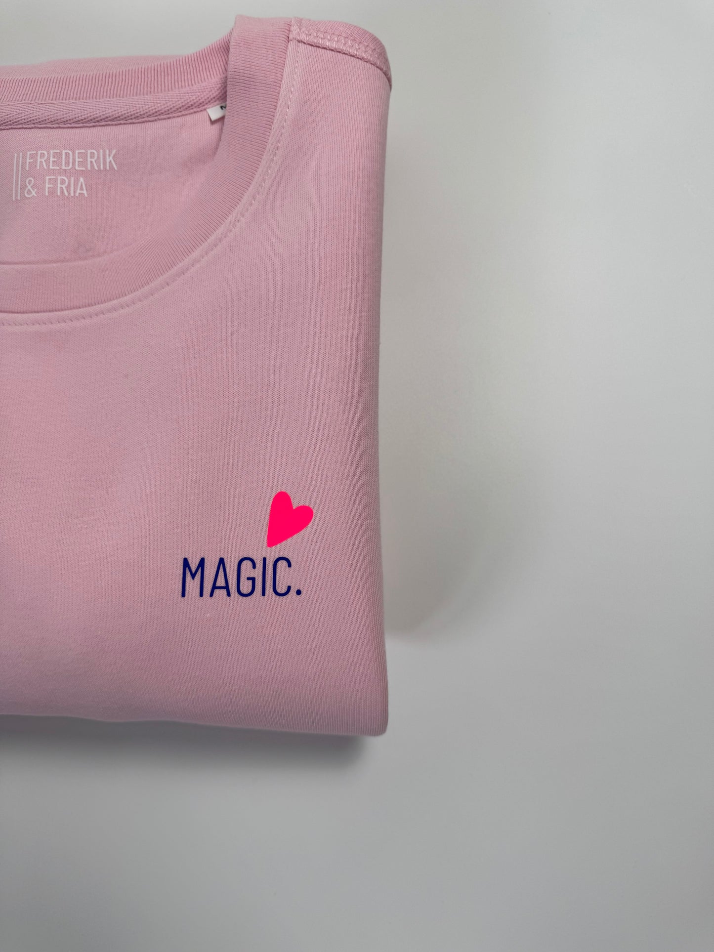 Sweatshirt Unisex ‚Magic’: Rosa / Blau, Neon Pink