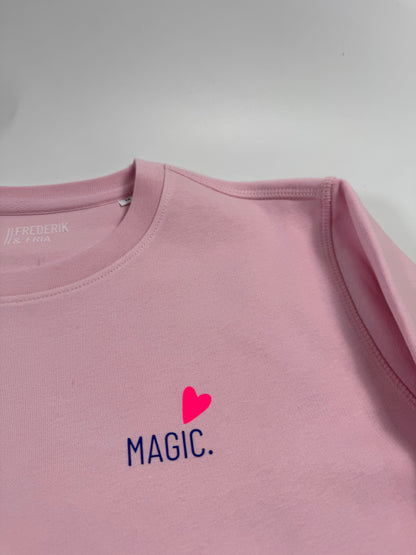 Sweatshirt Unisex ‚Magic’: Rosa / Blau, Neon Pink