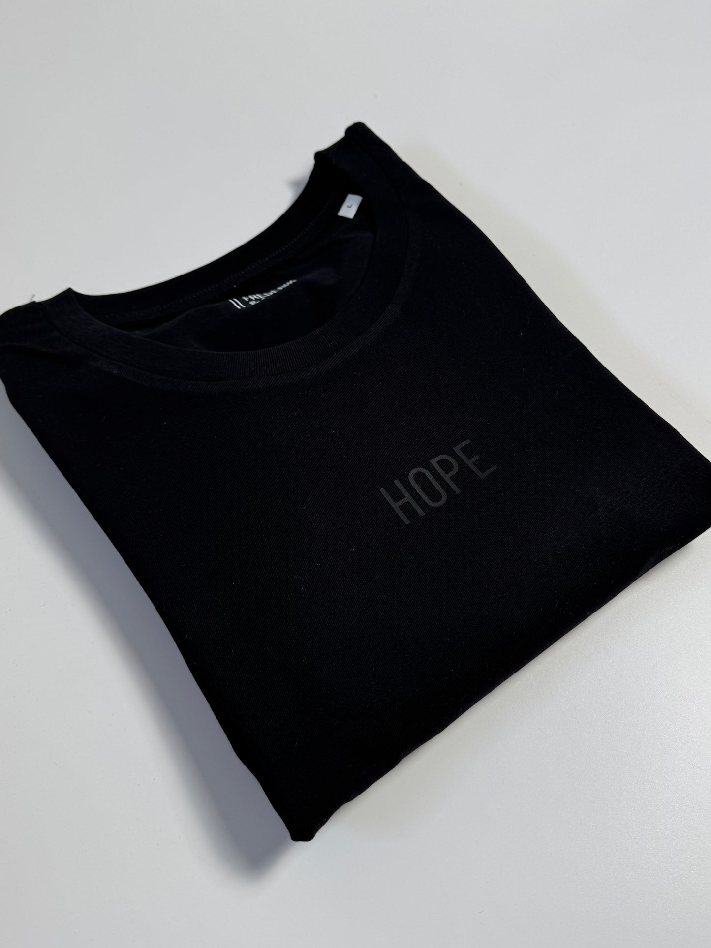 T-Shirt Unisex, Hope: Schwarz / Schwarz