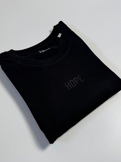 T-Shirt Unisex, Hope: Schwarz / Schwarz