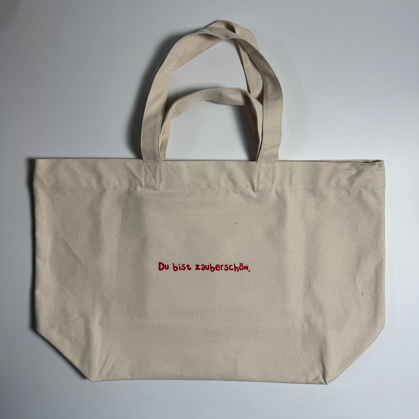 Einkaufstasche, Frau Zauberschön, Natural / Rot