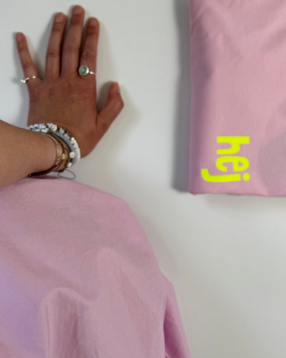 T-Shirt Frauen ‚hej‘ (B): Rosa / Neon Gelb