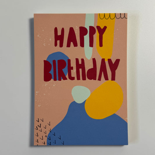 Postkarte, ‚Happy Birthday’ A6