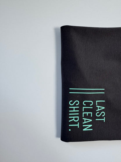 T-Shirt Unisex, ‚Last Clean Shirt.‘: Anthrazit/ Mint